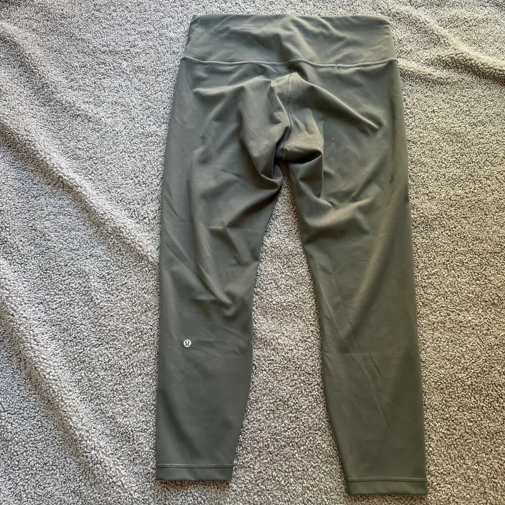 Lululemon Women’s Wunder Train High Rise Tight 25” Olive Green Leggings Size 14 - Picture 3 of 9